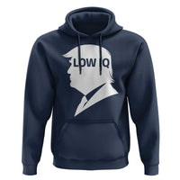 Low IQ Political Silhouette Profile Humor Hoodie Satirical Politics Subtle Hate