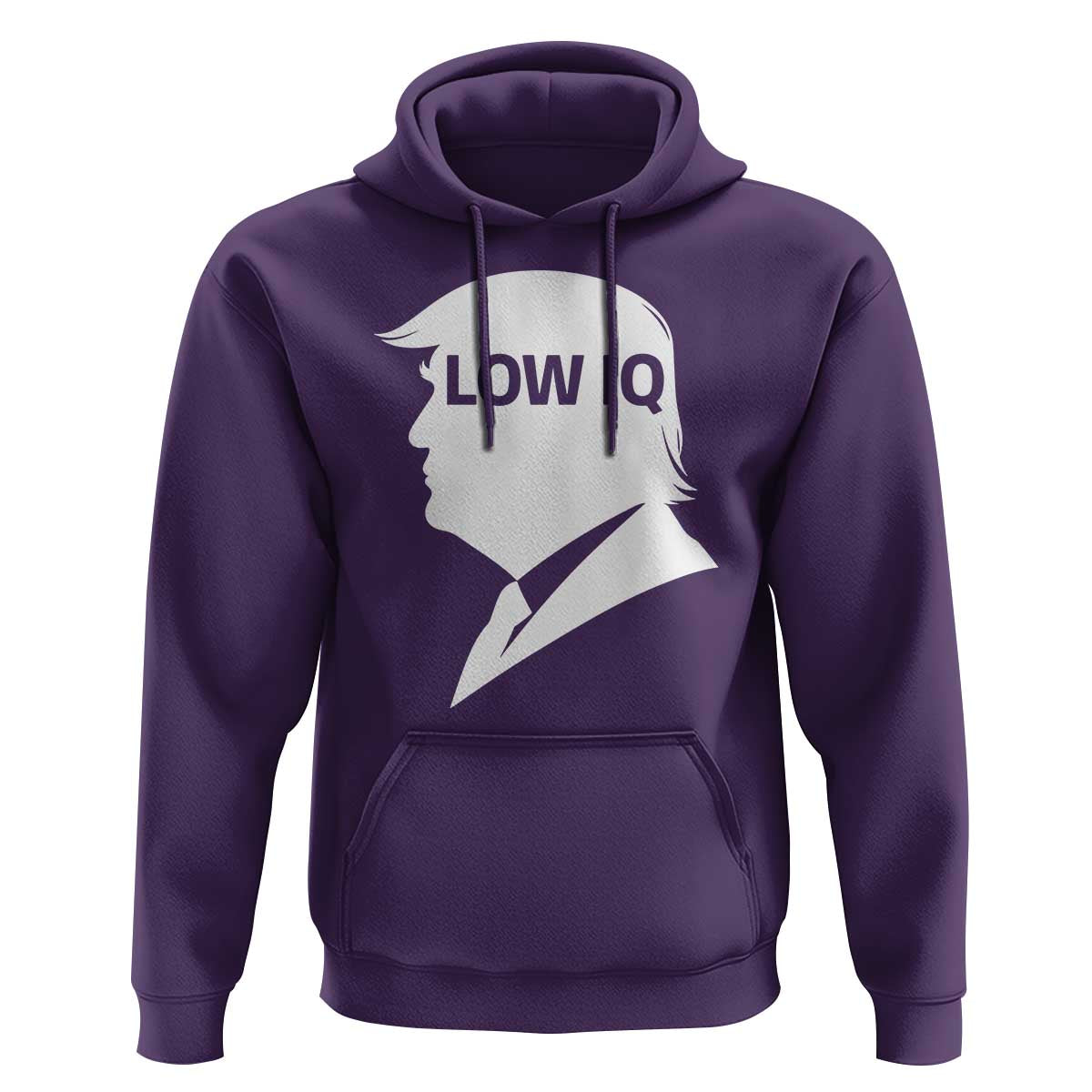 Low IQ Political Silhouette Profile Humor Hoodie Satirical Politics Subtle Hate