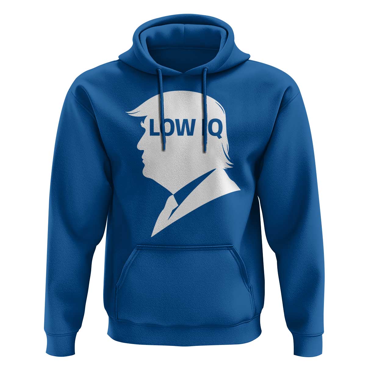Low IQ Political Silhouette Profile Humor Hoodie Satirical Politics Subtle Hate