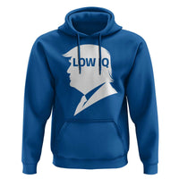Low IQ Political Silhouette Profile Humor Hoodie Satirical Politics Subtle Hate