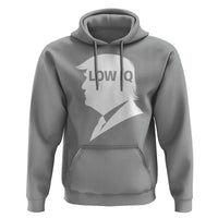 Low IQ Political Silhouette Profile Humor Hoodie Satirical Politics Subtle Hate