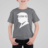 Low IQ Political Silhouette Profile Humor T Shirt For Kid Satirical Politics Subtle Hate
