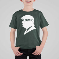 Low IQ Political Silhouette Profile Humor T Shirt For Kid Satirical Politics Subtle Hate