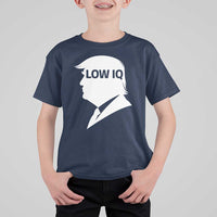 Low IQ Political Silhouette Profile Humor T Shirt For Kid Satirical Politics Subtle Hate
