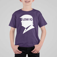 Low IQ Political Silhouette Profile Humor T Shirt For Kid Satirical Politics Subtle Hate