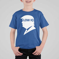 Low IQ Political Silhouette Profile Humor T Shirt For Kid Satirical Politics Subtle Hate