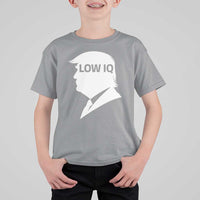 Low IQ Political Silhouette Profile Humor T Shirt For Kid Satirical Politics Subtle Hate