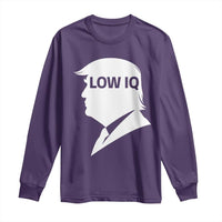 Low IQ Political Silhouette Profile Humor Long Sleeve Shirt Satirical Politics Subtle Hate
