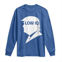 Low IQ Political Silhouette Profile Humor Long Sleeve Shirt Satirical Politics Subtle Hate