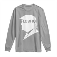 Low IQ Political Silhouette Profile Humor Long Sleeve Shirt Satirical Politics Subtle Hate