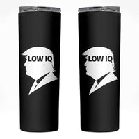 Low IQ Political Silhouette Profile Humor Skinny Tumbler Satirical Politics Subtle Hate