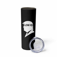 Low IQ Political Silhouette Profile Humor Skinny Tumbler Satirical Politics Subtle Hate