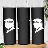 Low IQ Political Silhouette Profile Humor Skinny Tumbler Satirical Politics Subtle Hate