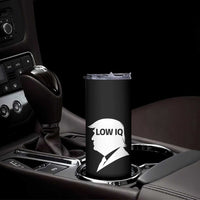 Low IQ Political Silhouette Profile Humor Skinny Tumbler Satirical Politics Subtle Hate