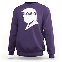 Low IQ Political Silhouette Profile Humor Sweatshirt Satirical Politics Subtle Hate