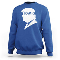 Low IQ Political Silhouette Profile Humor Sweatshirt Satirical Politics Subtle Hate