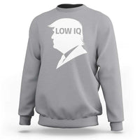 Low IQ Political Silhouette Profile Humor Sweatshirt Satirical Politics Subtle Hate