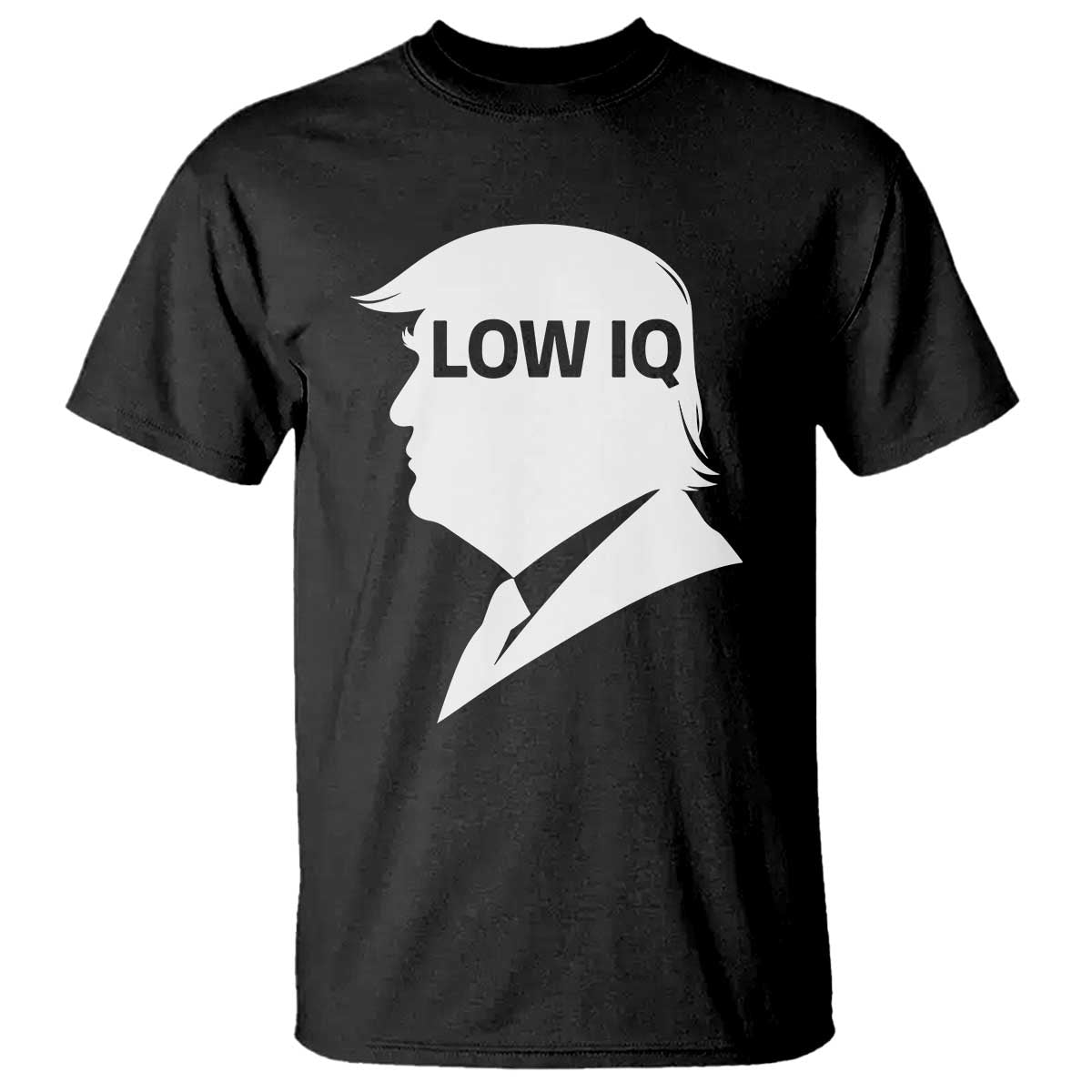 Low IQ Political Silhouette Profile Humor T Shirt Satirical Politics Subtle Hate