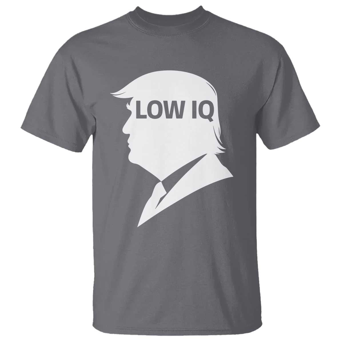 Low IQ Political Silhouette Profile Humor T Shirt Satirical Politics Subtle Hate