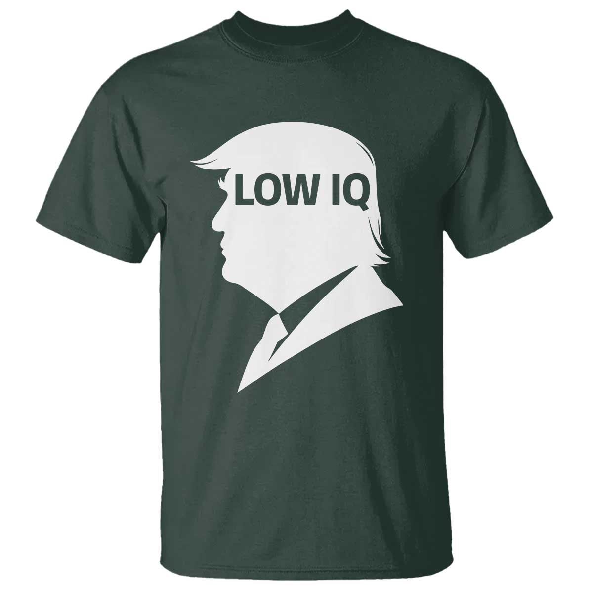 Low IQ Political Silhouette Profile Humor T Shirt Satirical Politics Subtle Hate
