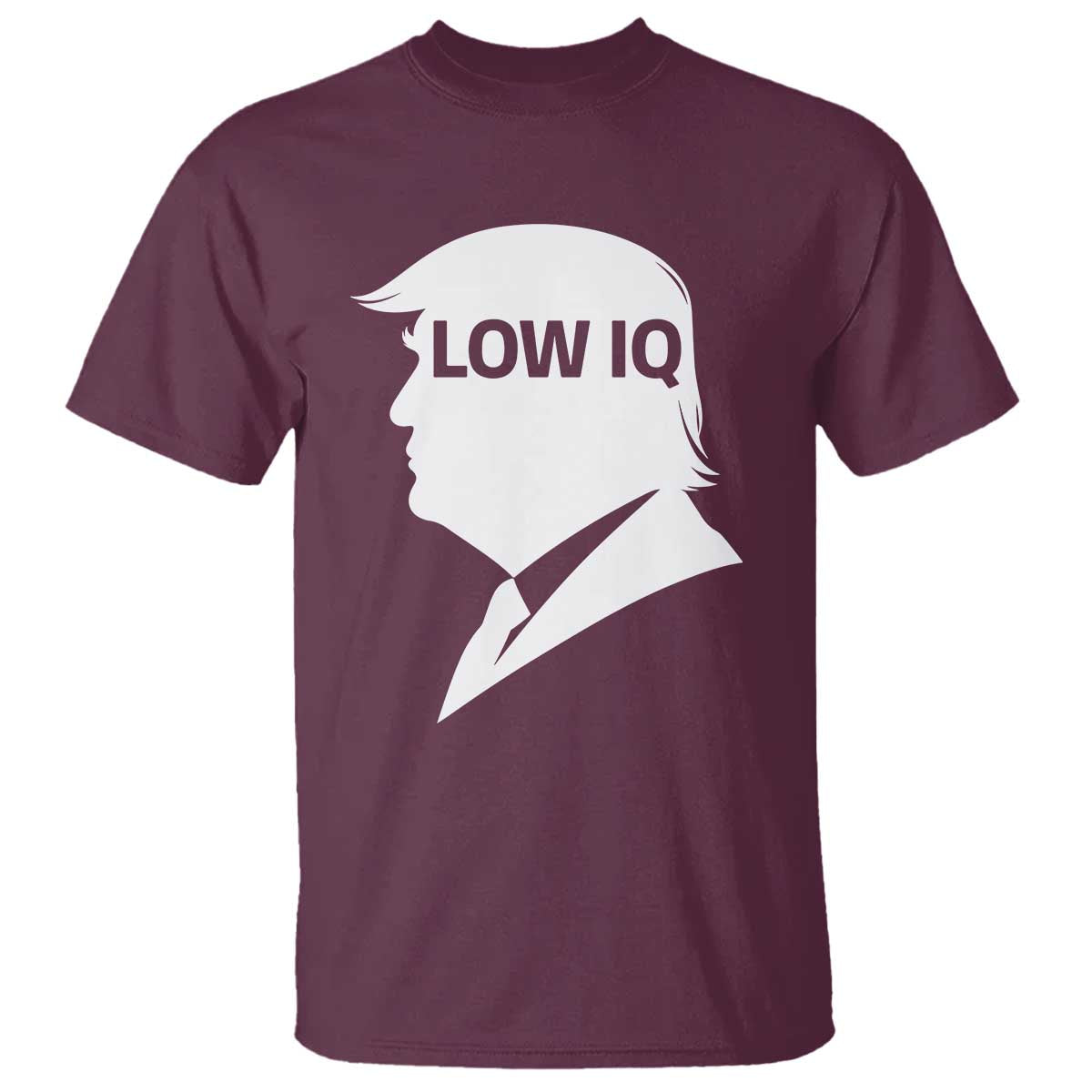 Low IQ Political Silhouette Profile Humor T Shirt Satirical Politics Subtle Hate