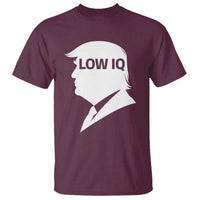 Low IQ Political Silhouette Profile Humor T Shirt Satirical Politics Subtle Hate