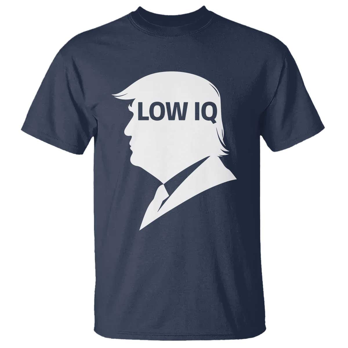 Low IQ Political Silhouette Profile Humor T Shirt Satirical Politics Subtle Hate