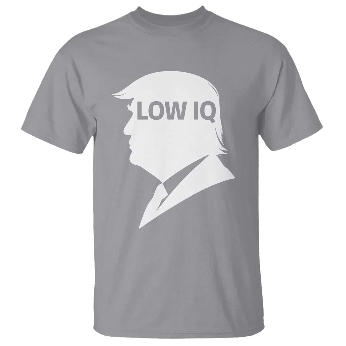 Low IQ Political Silhouette Profile Humor T Shirt Satirical Politics Subtle Hate