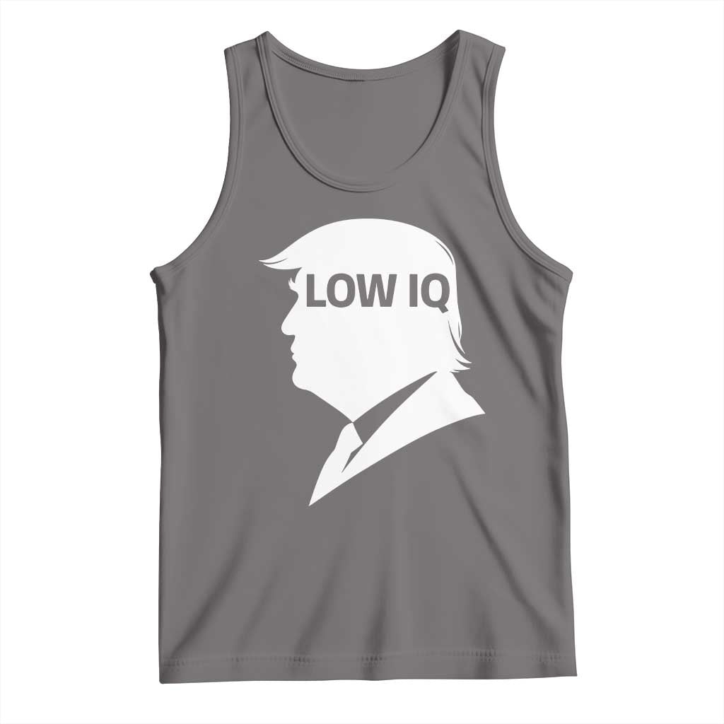 Low IQ Political Silhouette Profile Humor Tank Top Satirical Politics Subtle Hate