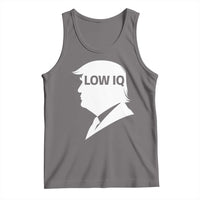 Low IQ Political Silhouette Profile Humor Tank Top Satirical Politics Subtle Hate