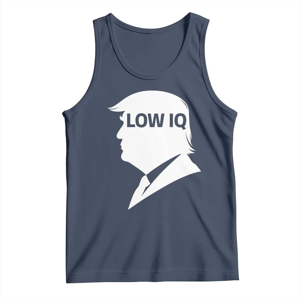 Low IQ Political Silhouette Profile Humor Tank Top Satirical Politics Subtle Hate