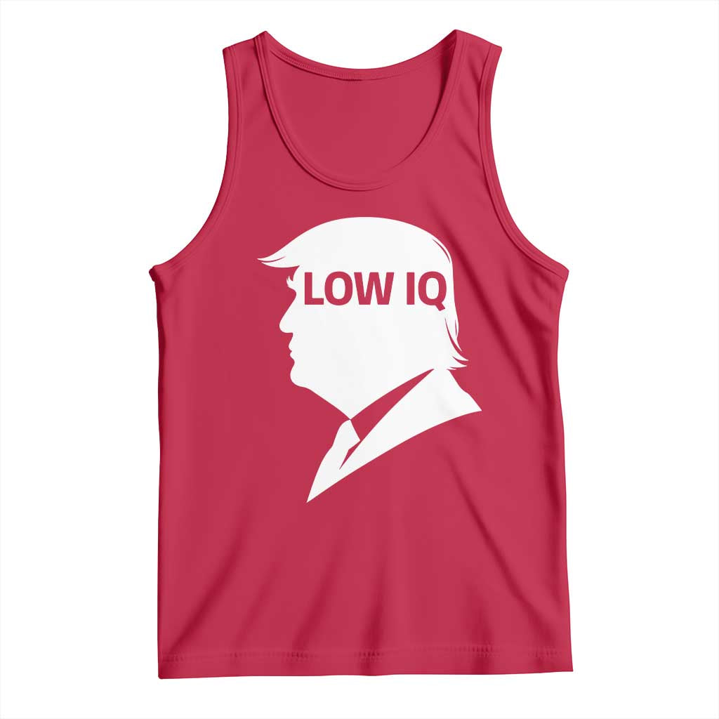 Low IQ Political Silhouette Profile Humor Tank Top Satirical Politics Subtle Hate