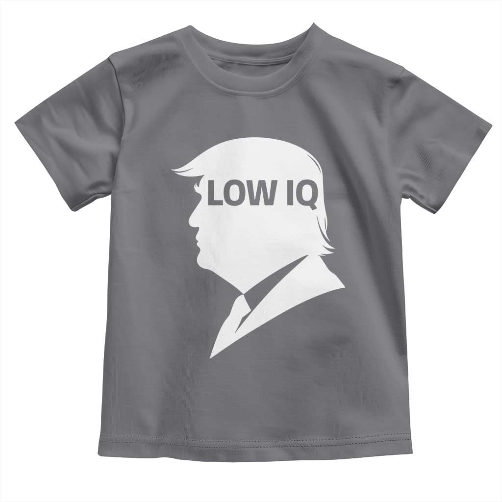 Low IQ Political Silhouette Profile Humor Toddler T Shirt Satirical Politics Subtle Hate