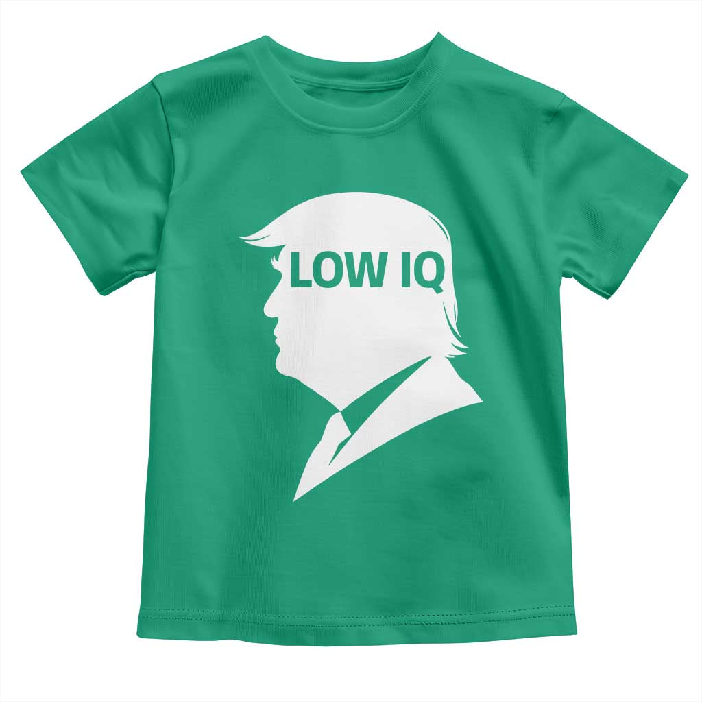 Low IQ Political Silhouette Profile Humor Toddler T Shirt Satirical Politics Subtle Hate