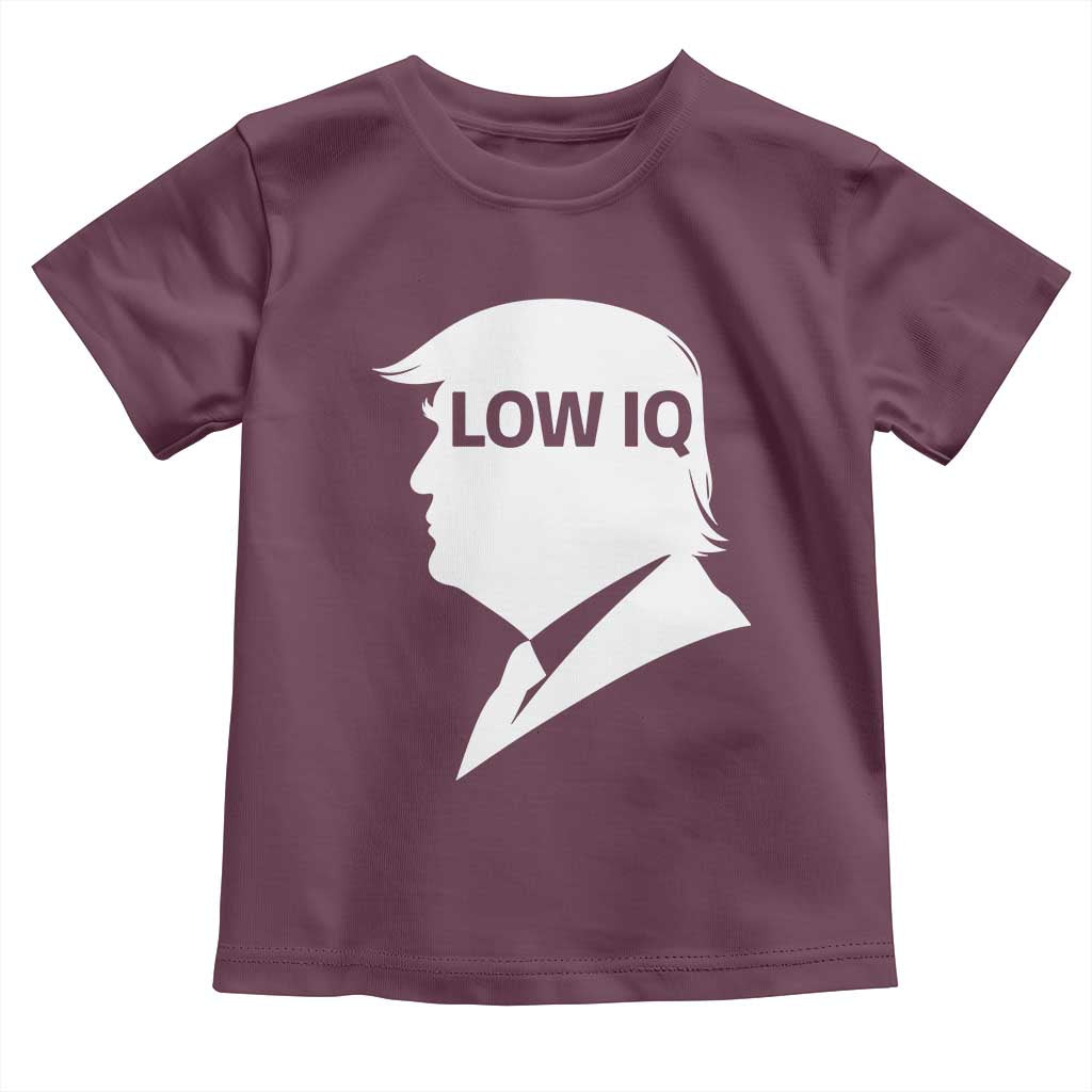 Low IQ Political Silhouette Profile Humor Toddler T Shirt Satirical Politics Subtle Hate