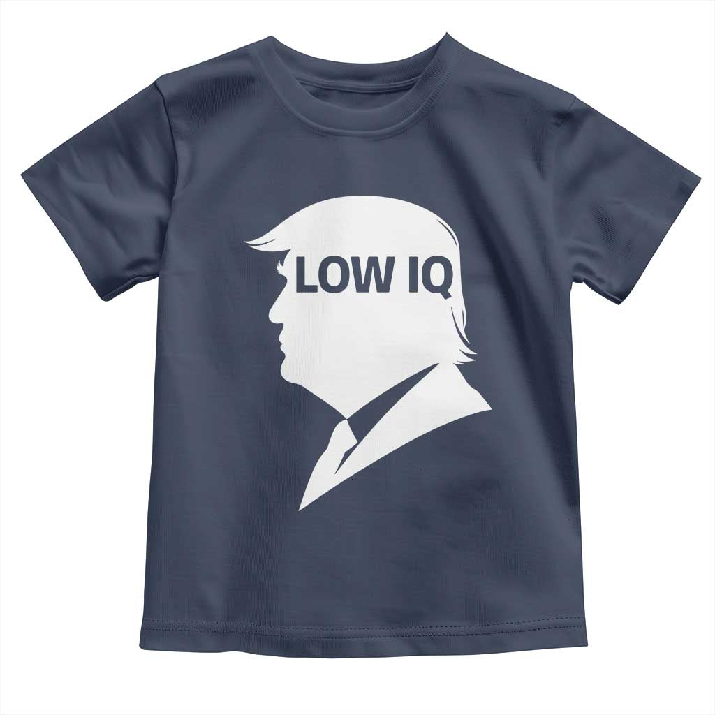 Low IQ Political Silhouette Profile Humor Toddler T Shirt Satirical Politics Subtle Hate