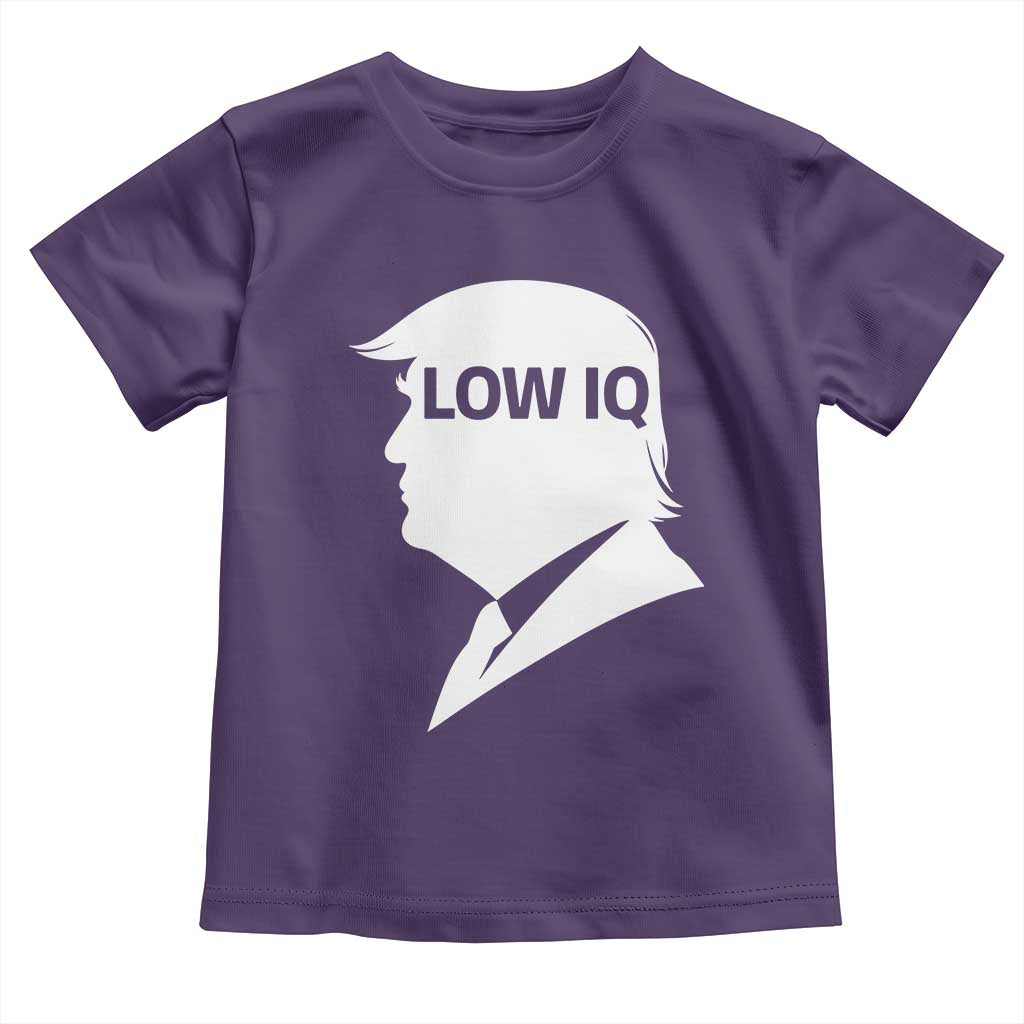 Low IQ Political Silhouette Profile Humor Toddler T Shirt Satirical Politics Subtle Hate