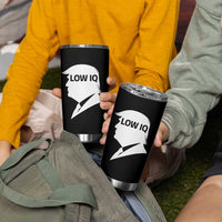 Low IQ Political Silhouette Profile Humor Tumbler Cup Satirical Politics Subtle Hate