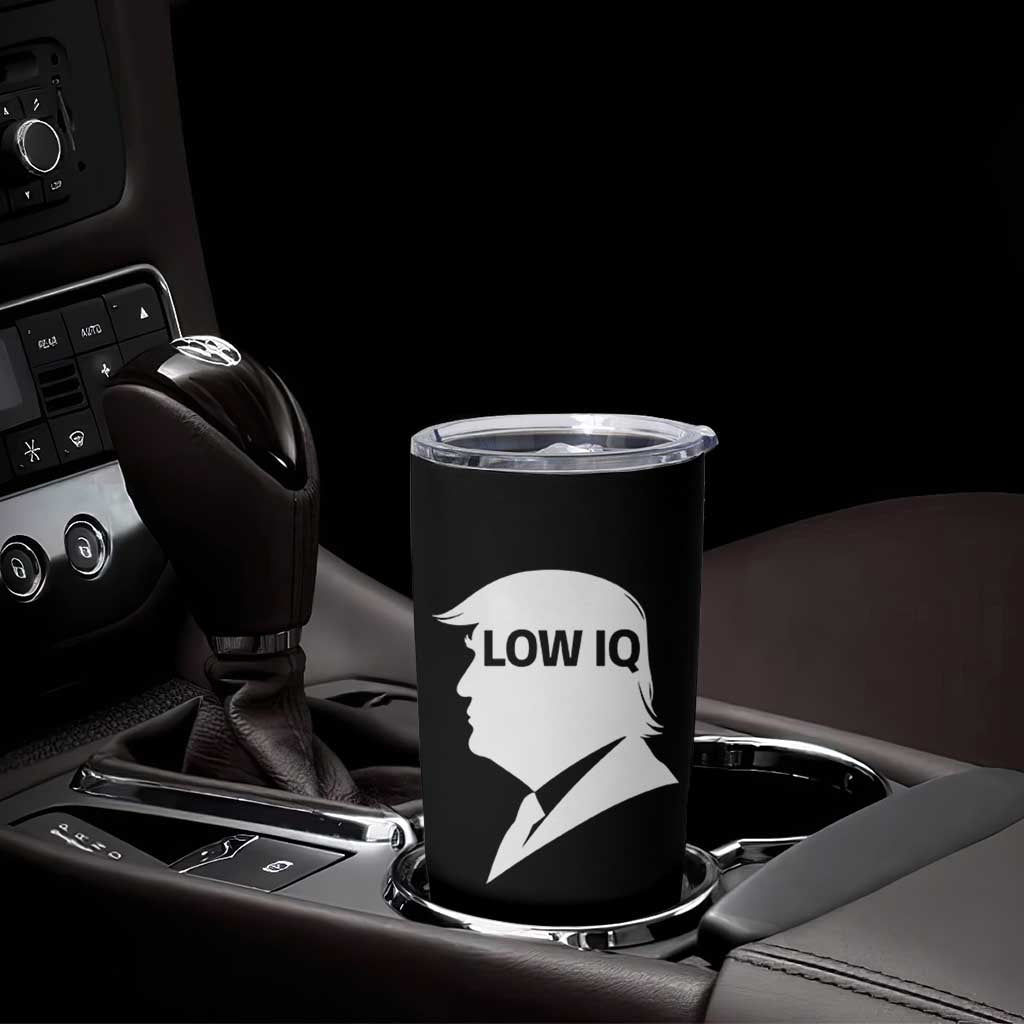 Low IQ Political Silhouette Profile Humor Tumbler Cup Satirical Politics Subtle Hate