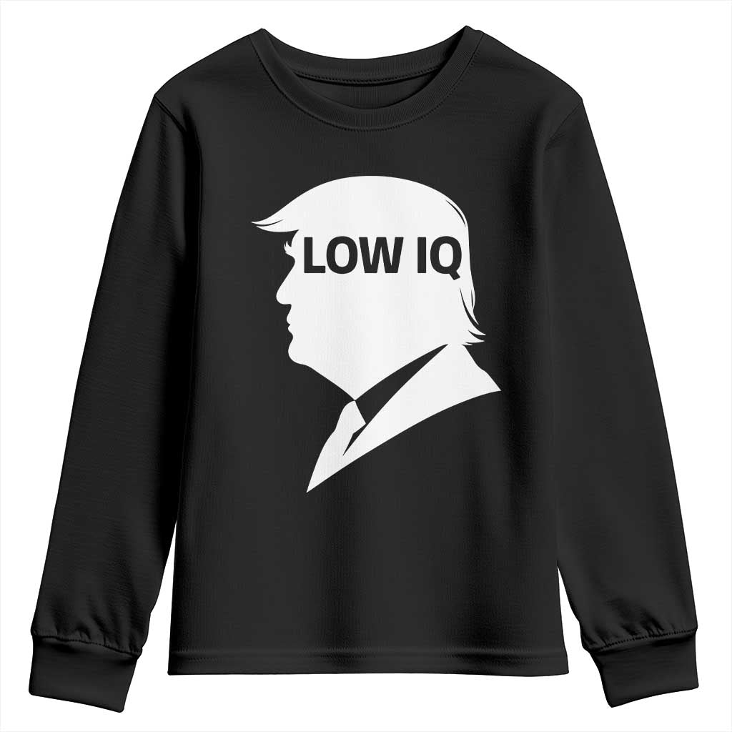 Low IQ Political Silhouette Profile Humor Youth Sweatshirt Satirical Politics Subtle Hate