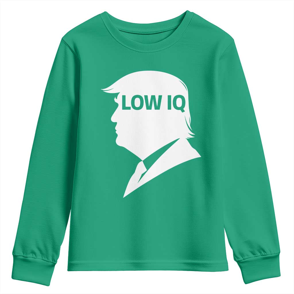 Low IQ Political Silhouette Profile Humor Youth Sweatshirt Satirical Politics Subtle Hate