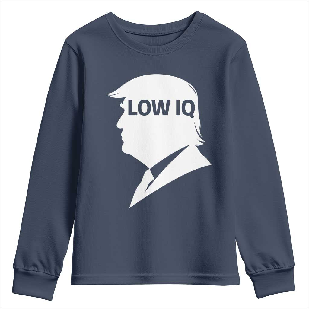 Low IQ Political Silhouette Profile Humor Youth Sweatshirt Satirical Politics Subtle Hate