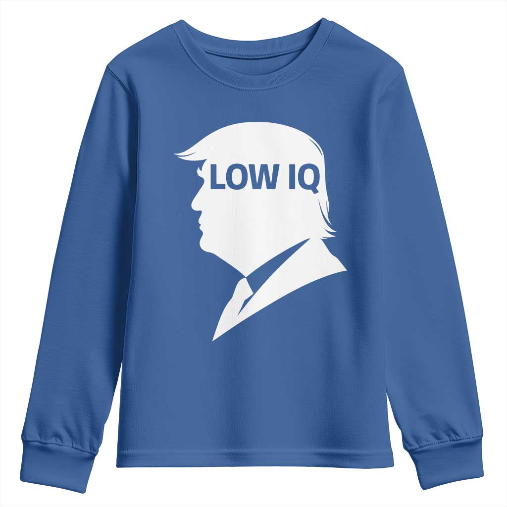Low IQ Political Silhouette Profile Humor Youth Sweatshirt Satirical Politics Subtle Hate