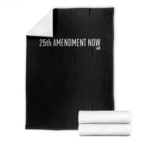25th Amendment Now Minimalist Typography Graphic Throw Blanket Political Satire Patriotic American Flag