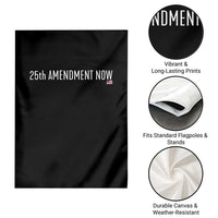 25th Amendment Now Minimalist Typography Graphic Garden Flag Political Satire Patriotic American Flag