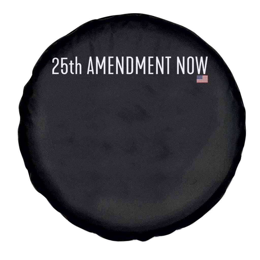 25th Amendment Now Minimalist Typography Graphic Spare Tire Cover Political Satire Patriotic American Flag
