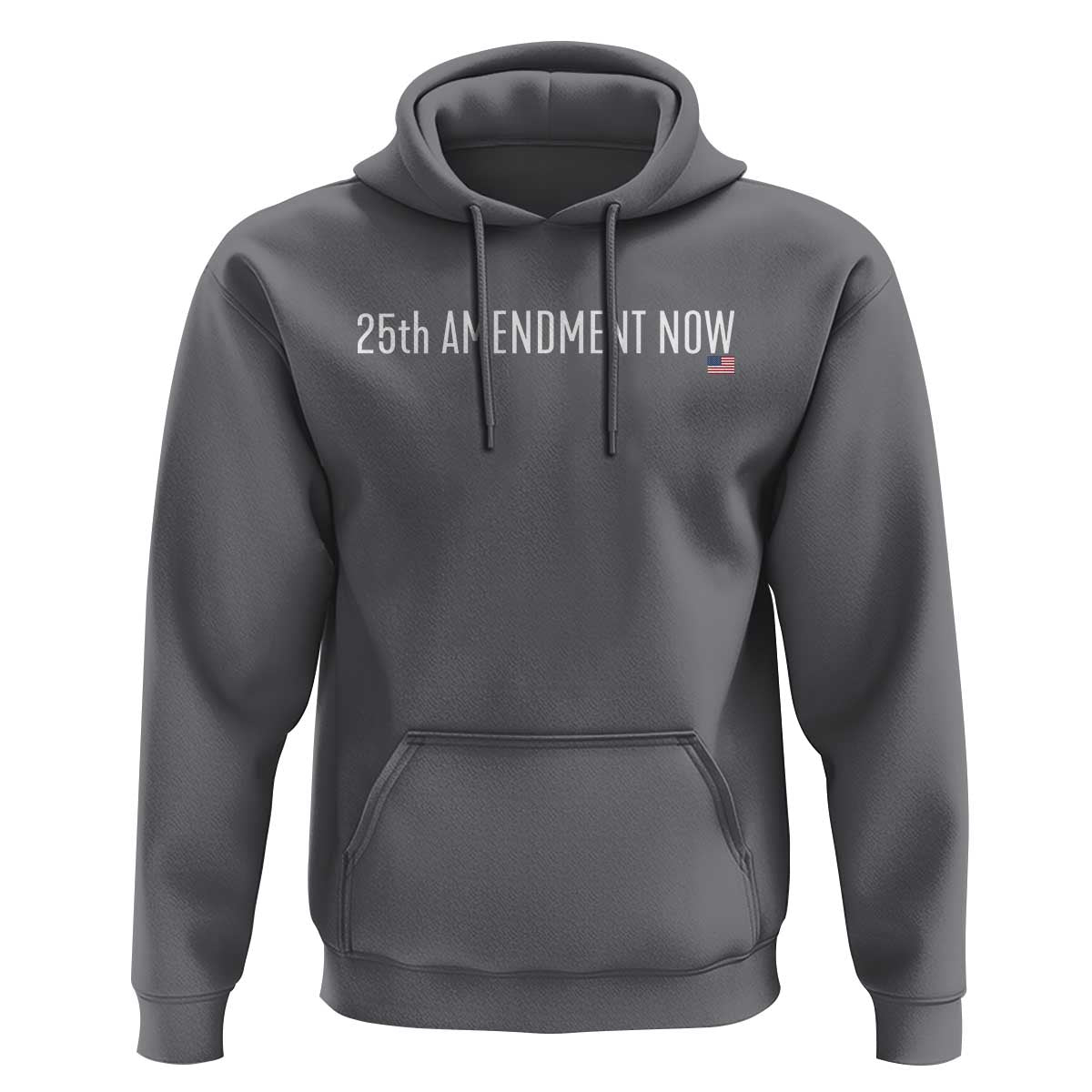 25th Amendment Now Minimalist Typography Graphic Hoodie Political Satire Patriotic American Flag
