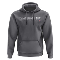 25th Amendment Now Minimalist Typography Graphic Hoodie Political Satire Patriotic American Flag