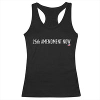 25th Amendment Now Minimalist Typography Graphic Racerback Tank Top Political Satire Patriotic American Flag