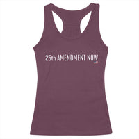 25th Amendment Now Minimalist Typography Graphic Racerback Tank Top Political Satire Patriotic American Flag